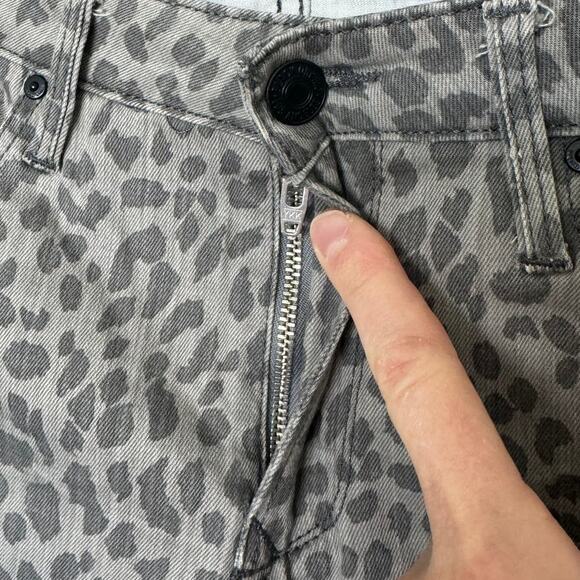 Black Orchid Los Angeles Leopard Animal Print Skinny Pants, Gray/Black, Size 26 - Picture 7 of 9